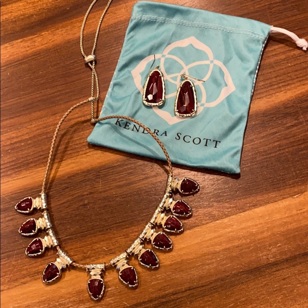 Vintage kendra scott necklace, earrings and bag